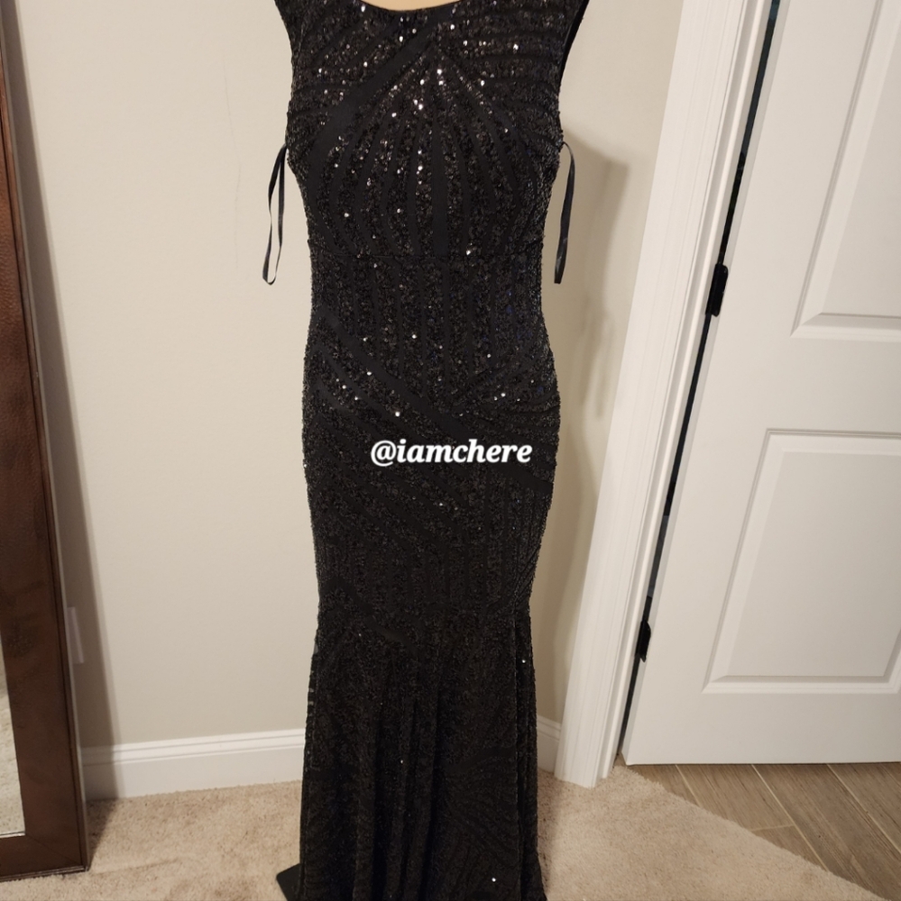 Never worn Elegant Black Sequin Dress
